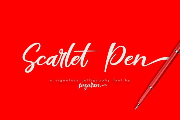 Beispiel einer Scarlet Pen-Schriftart